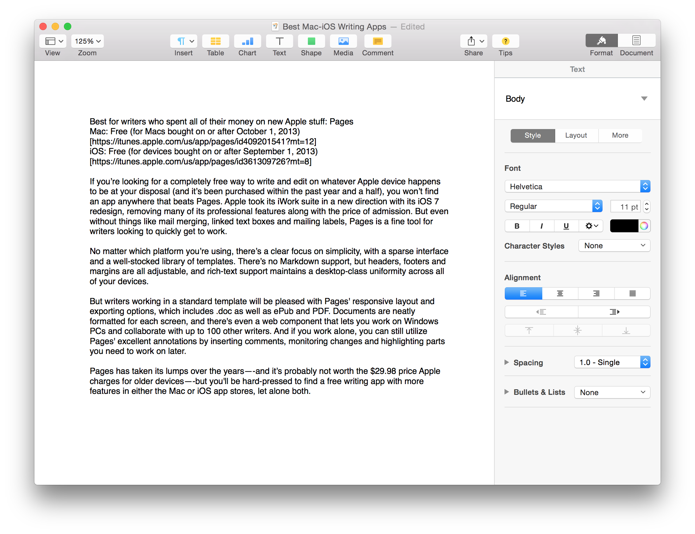 the best word processor for mac